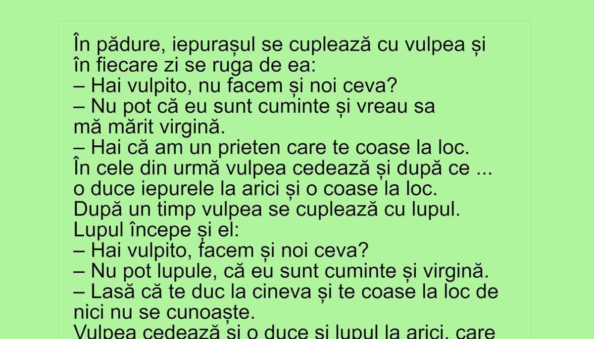 Imagine Stire Bancul sfârșitului de săptămână | Iepurașul se cuplează cu vulpea | 2review.ro
