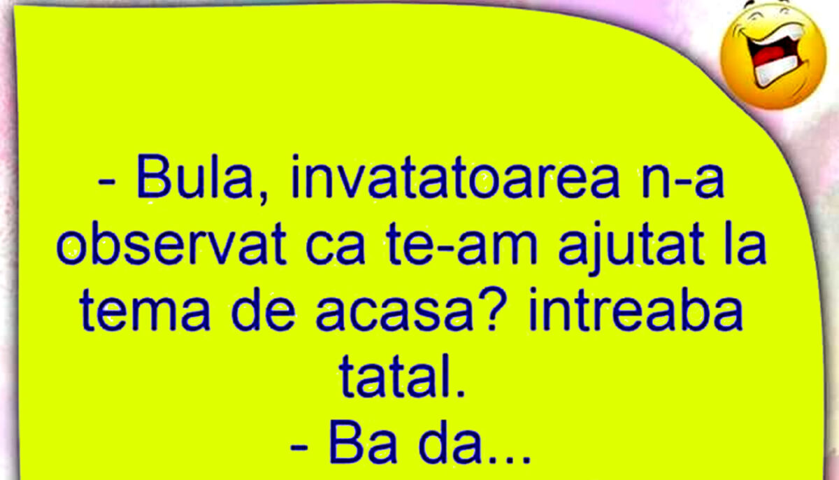 Imagine Stire BANC | „Bulă, învățătoarea n-a observat că te-am ajutat la temă?” | 2review.ro