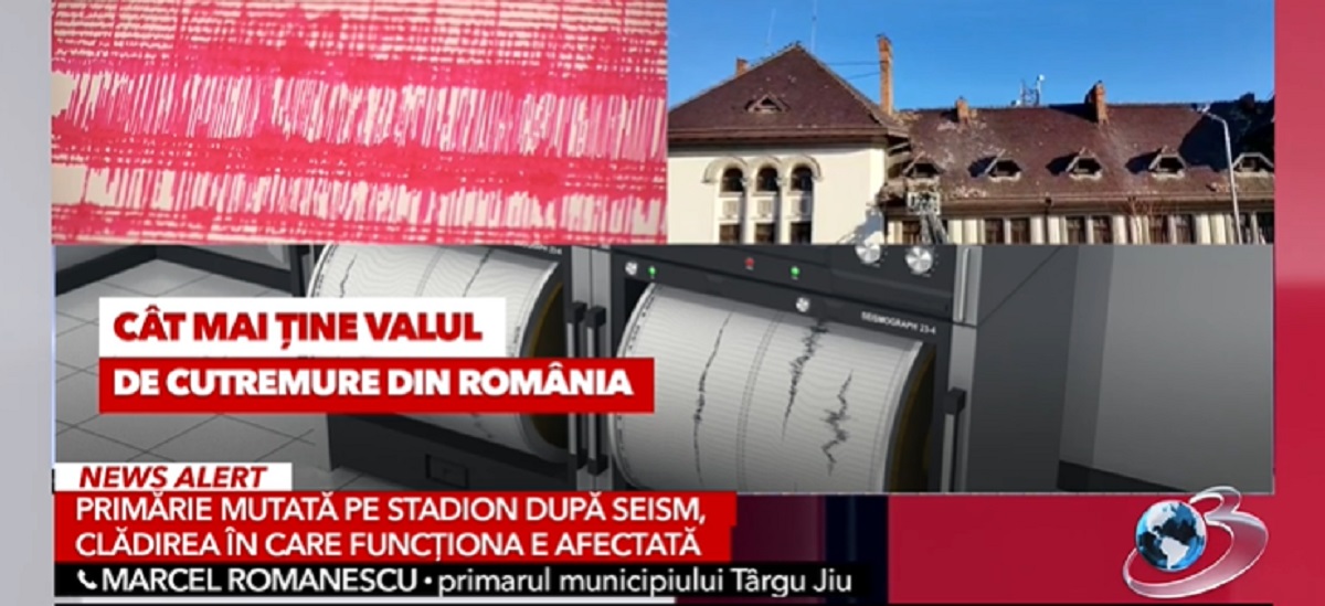 Primarul din Târgu Jiu a mutat sediul primăriei pe stadion, în urma cutremurului de ieri