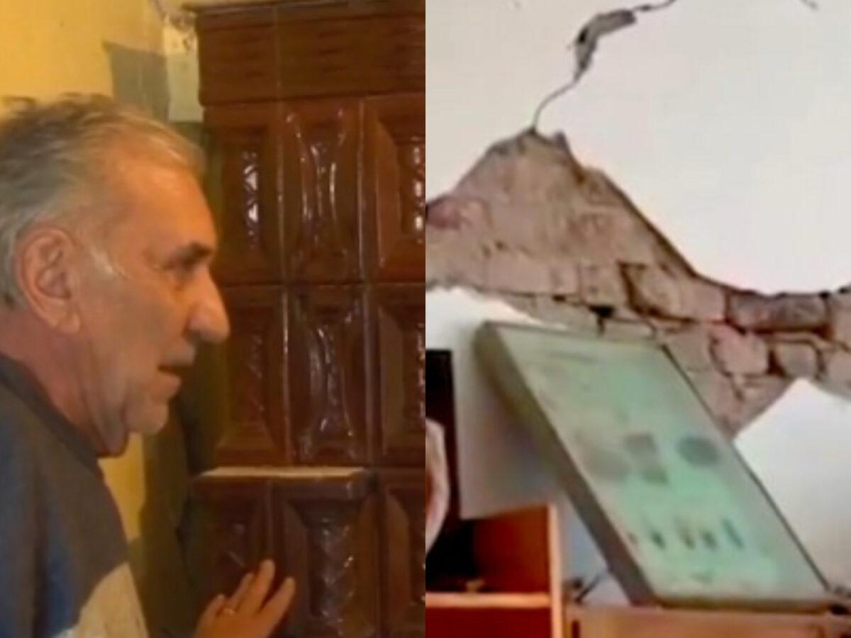Cu lacrimi în ochi, un bătrân din Gorj povestește clipele de groază prin care a trecut după cutremurul de 5,7 grade: ”Vedeam cum se zguduie casa”