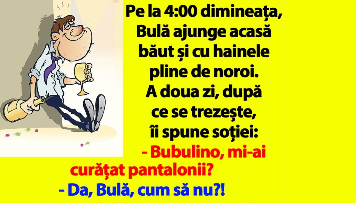 Imagine Stire BANC | Pe la 4:00 dimineața, Bulă ajunge acasă băut și cu hainele pline de noroi | 2review.ro