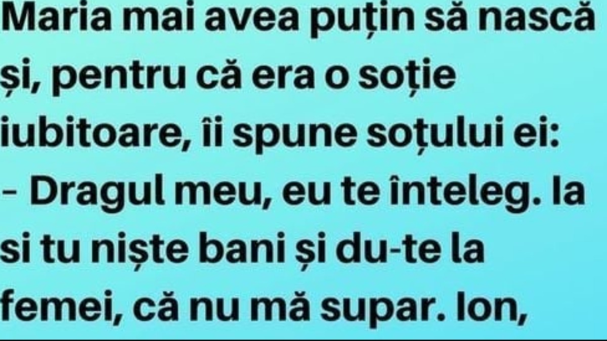 Imagine Stire BANC | Maria îl dă bani lui Ion să se ducă la femei | 2review.ro