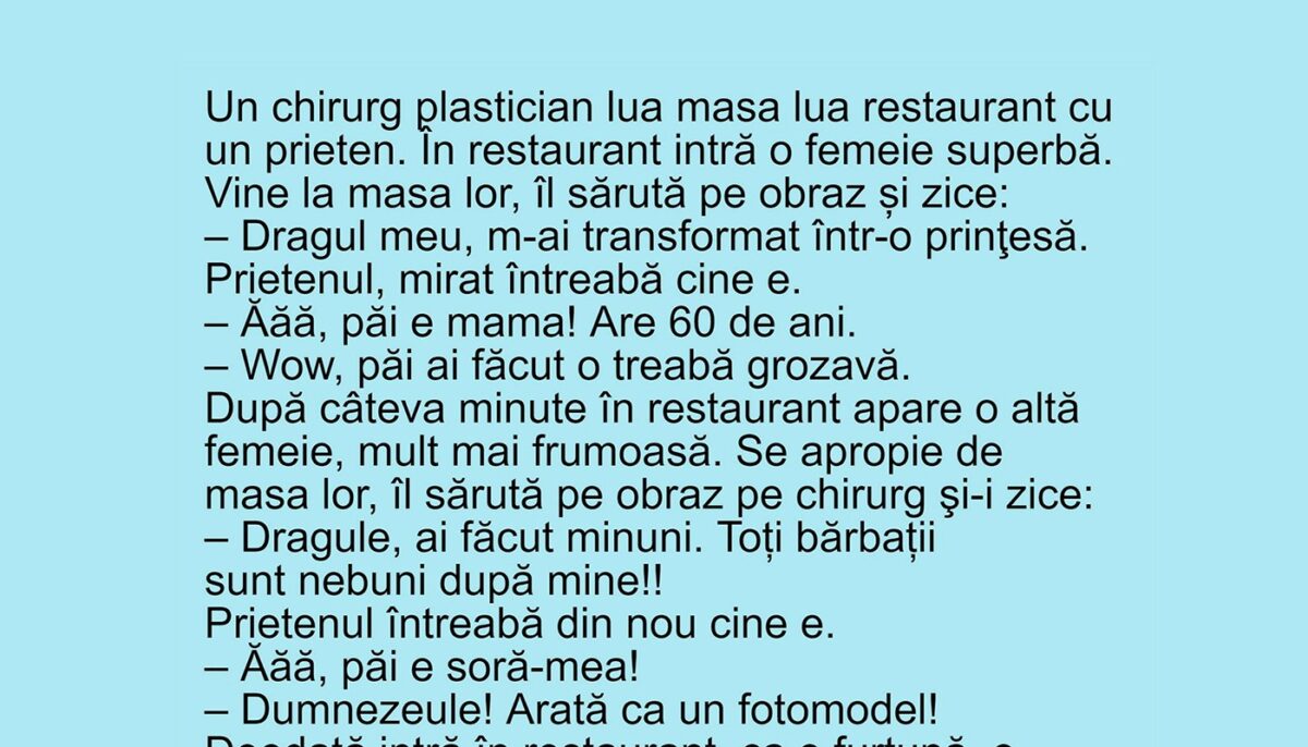 Imagine Stire BANCUL ZILEI | Chirurgul plastician și pacientele (ne)mulțumite | 2review.ro