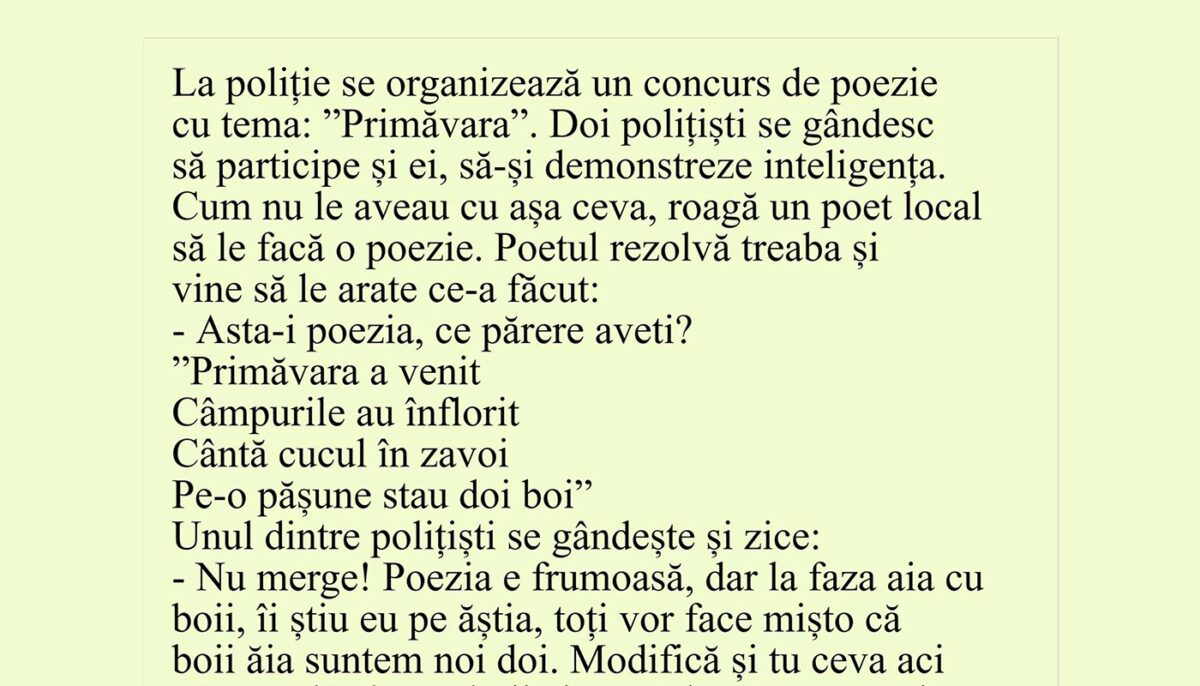 Imagine Stire BANCUL ZILEI | „Cântă cucul în zăvoi, pe-o pășune stau doi boi” | 2review.ro