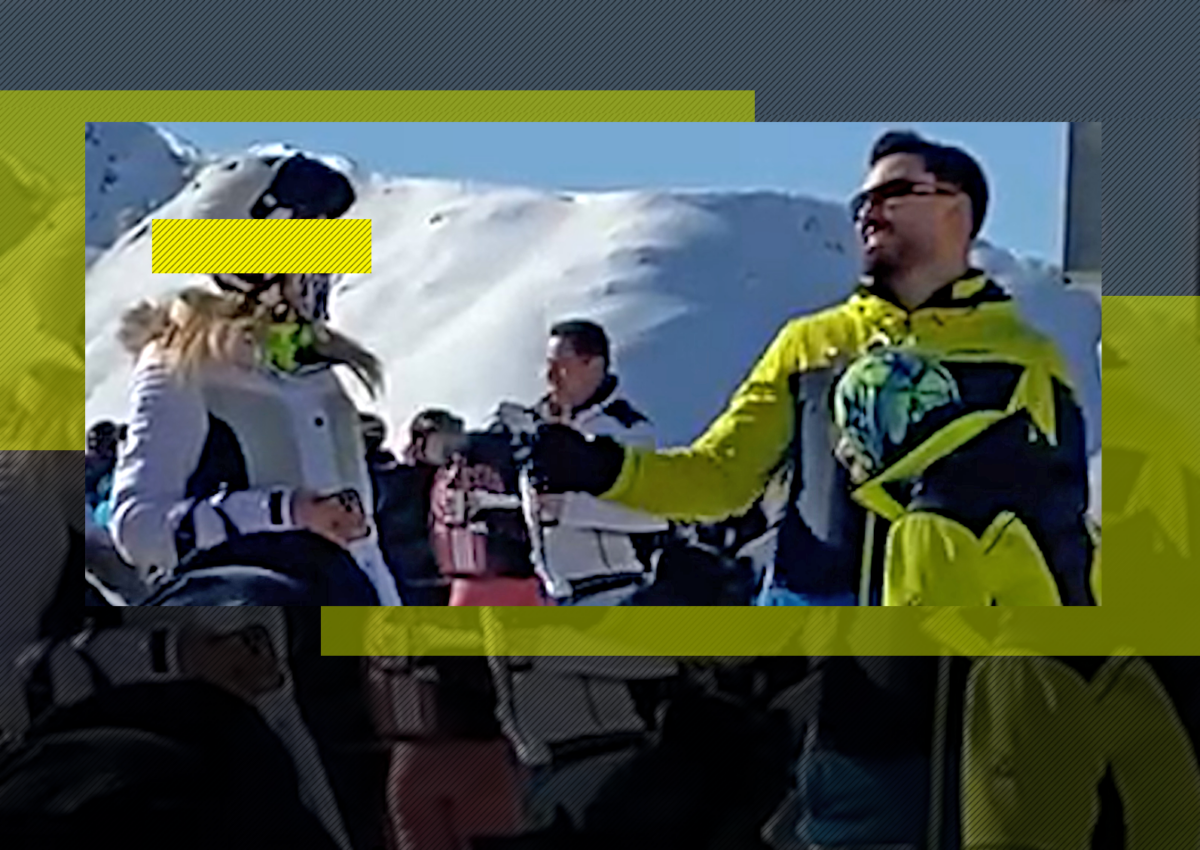 Imagine Stire Jador s-a întâlnit cu idolul său din copilărie, pe pârtie. Artistul e “topit” după o blondă celebră! | 2review.ro