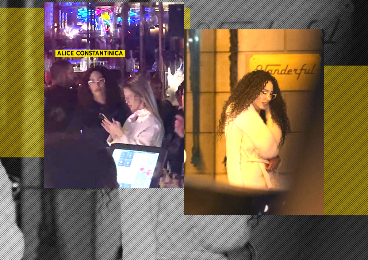 După ce s-a “curățat” la biserică, ex-soția liderului de partid și-a reluat păcatele… Paranghelie nocturnă în doi la bar cu cocktail-uri fine