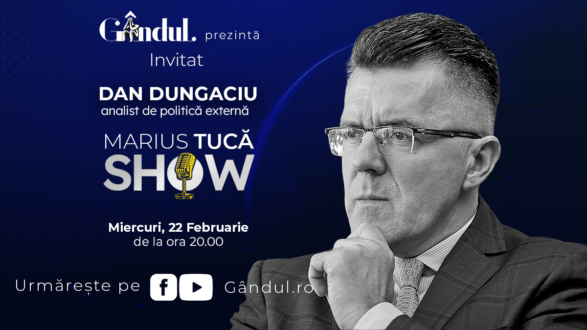 Imagine Stire Marius Tucă Show începe miercuri, 22 februarie, de la ora 20.00, live pe gândul.ro | 2review.ro