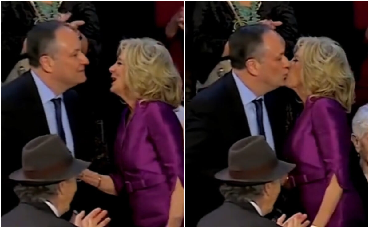 Imagine Stire Sărut surprinzător între Jill Biden și Doug Emhoff, soțul vicepreședintei Kamala Harris! Momentul „pasional” a devenit viral | 2review.ro
