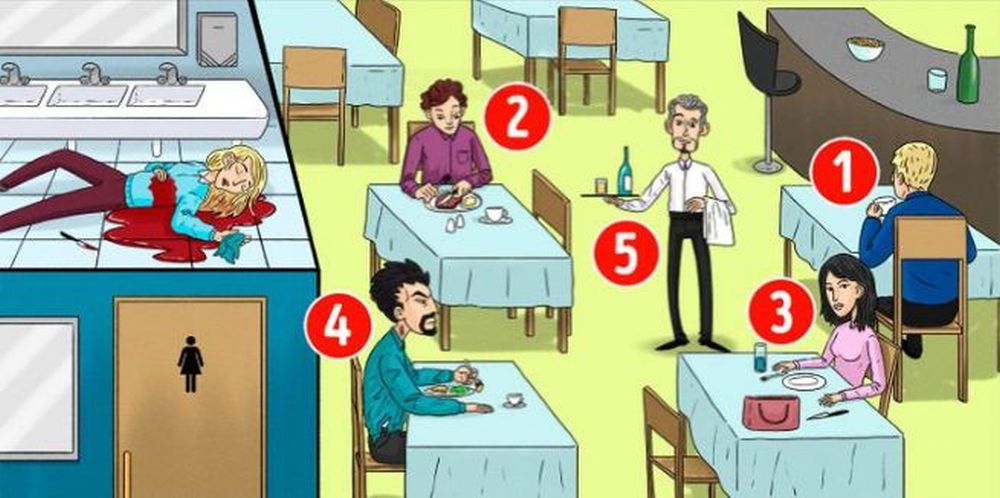 Imagine Stire TEST IQ. Cine este criminalul din restaurant? | 2review.ro