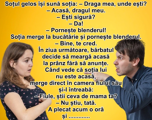 Imagine Stire BANCUL ZILEI |  Soțul gelos își sună disperat soția | 2review.ro