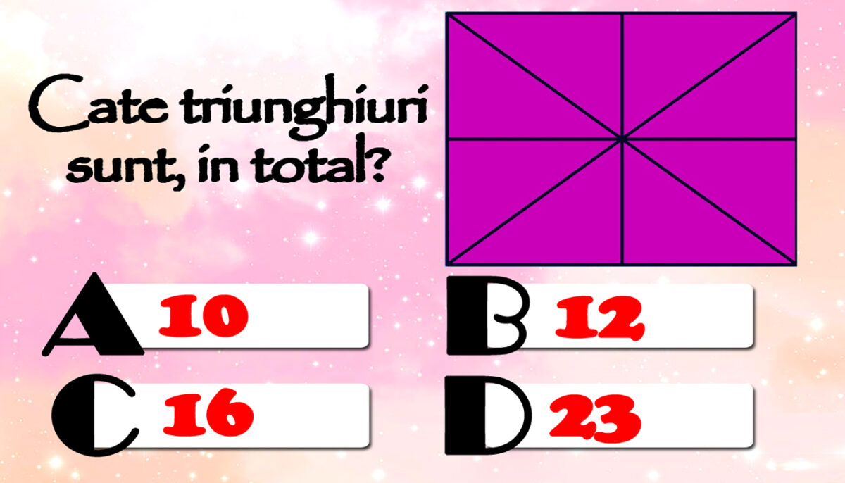 Imagine Stire Test IQ pentru matematicieni | Câte triunghiuri sunt, în total, în această imagine: 10, 12, 16 sau 23? | 2review.ro