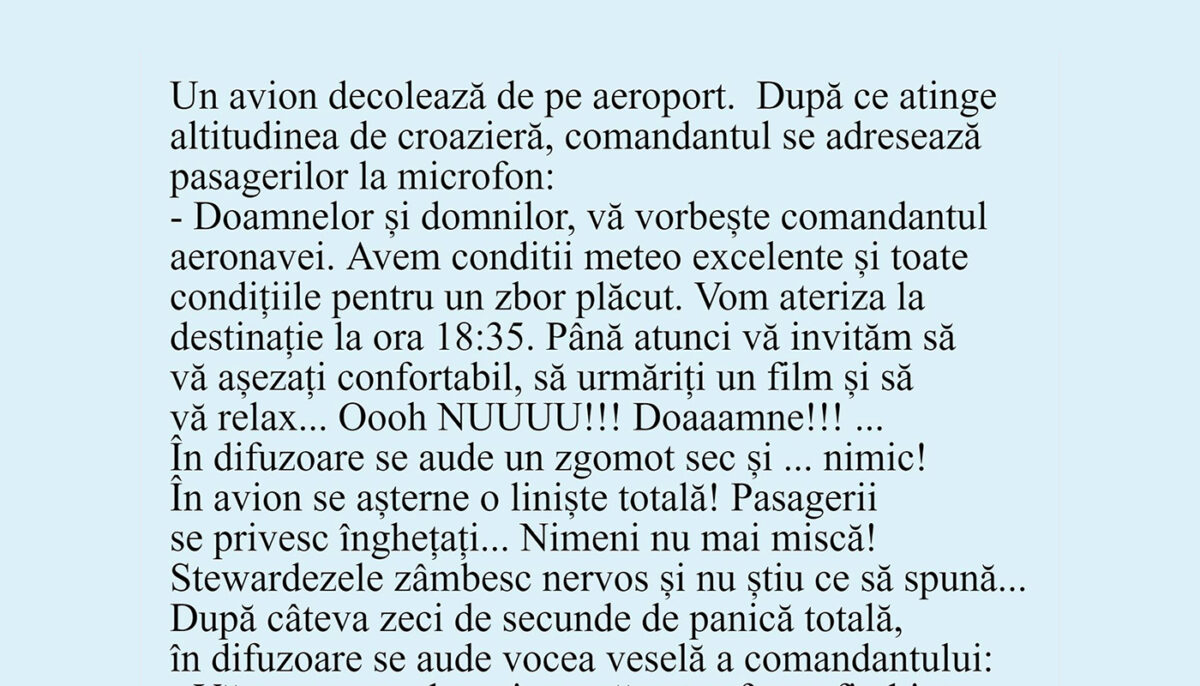 Imagine Stire BANC | „Doamnelor și domnilor, vă vorbește comandantul aeronavei” | 2review.ro