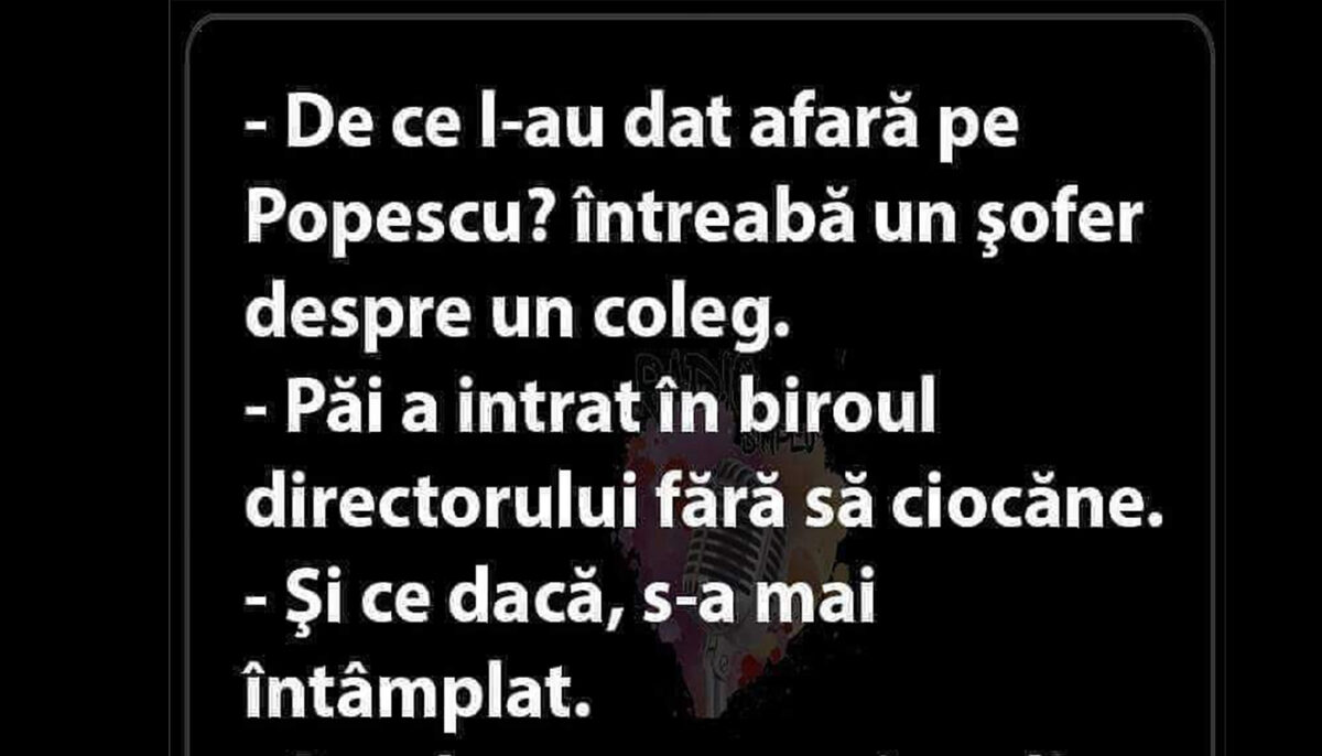 Imagine Stire BANCUL ZILEI | De ce l-au concediat pe Popescu | 2review.ro
