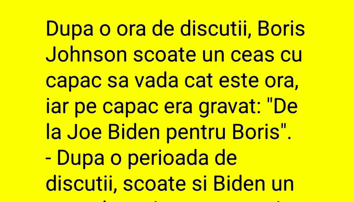 Imagine Stire BANC | Ce ceasuri au Boris Johnson, Joe Biden și Vladimir Putin | 2review.ro