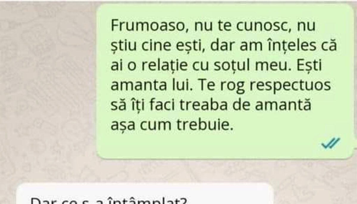 Imagine Stire BANCUL ZILEI | „Frumoaso, am înțeles că ești amanta soțului meu” | 2review.ro