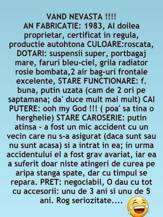 Bancul de sâmbătă. Sursa foto: Facebook