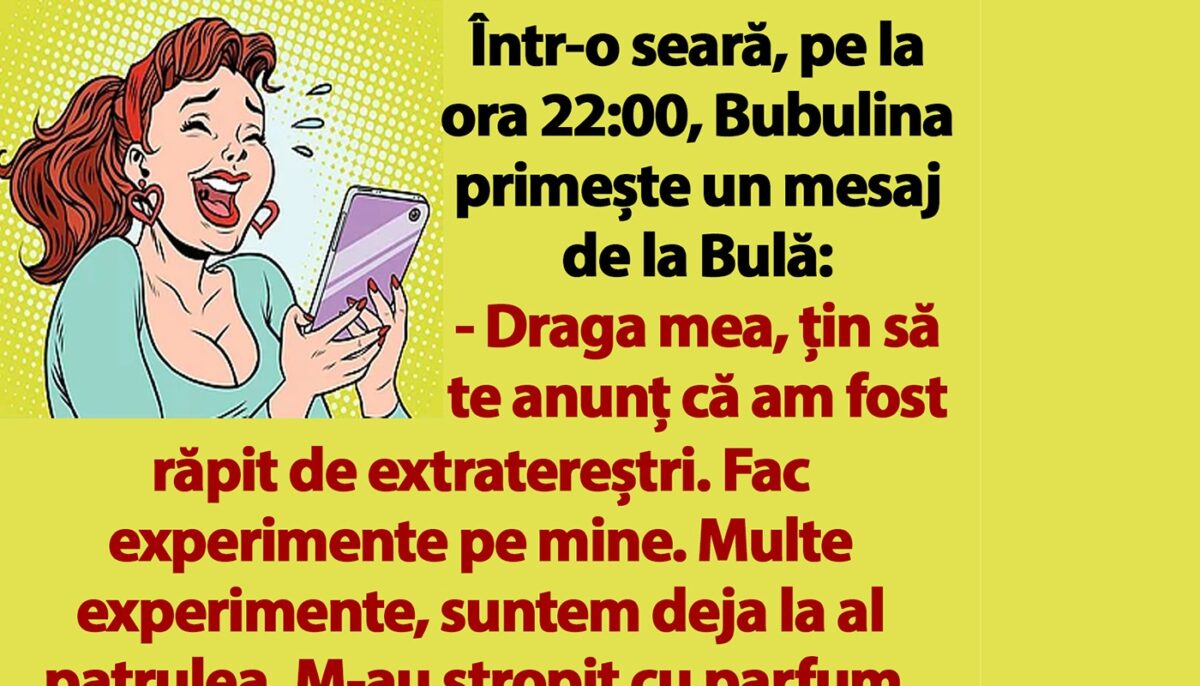 Imagine Stire BANC | Bubulina primește un mesaj de la Bulă: „Am fost răpit de extratereștri” | 2review.ro
