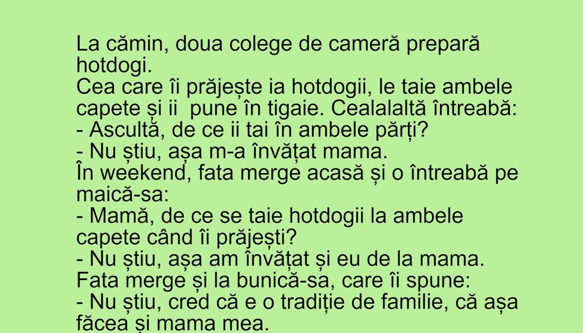Imagine Stire BANCUL ZILEI | La cămin, două colege de cameră prepară hotdogi | 2review.ro