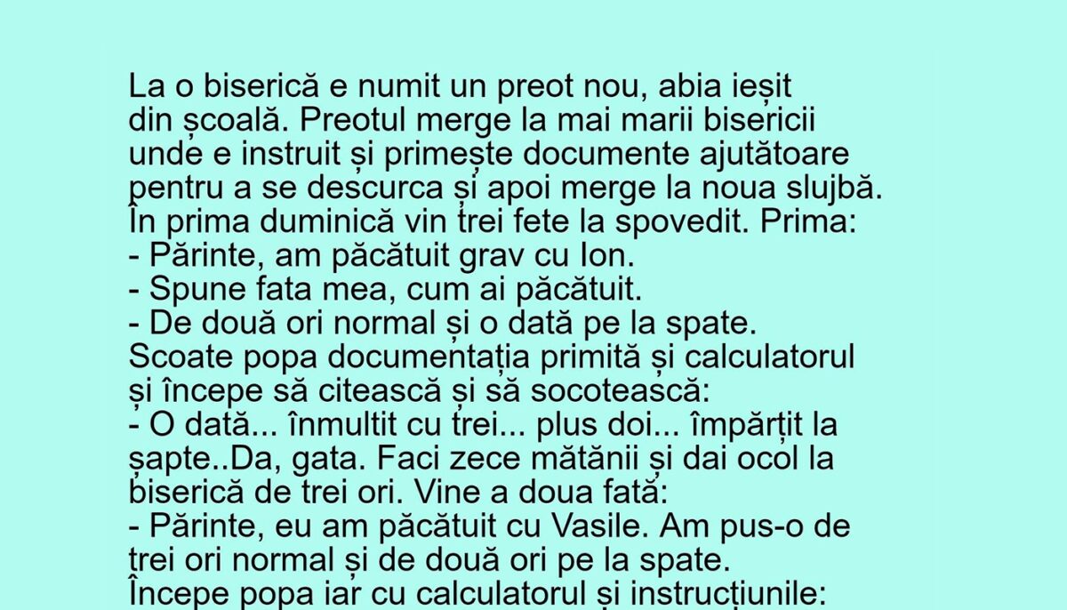 Imagine Stire Bancul sfârșitului de săptămână | „Părinte, am păcătuit grav cu Ion” | 2review.ro