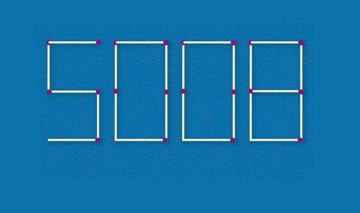 Imagine Stire TEST IQ doar pentru genii | Din numărul 5008, formați cel mai mare număr posibil, mutând doar 2 bețe de chibrit | 2review.ro