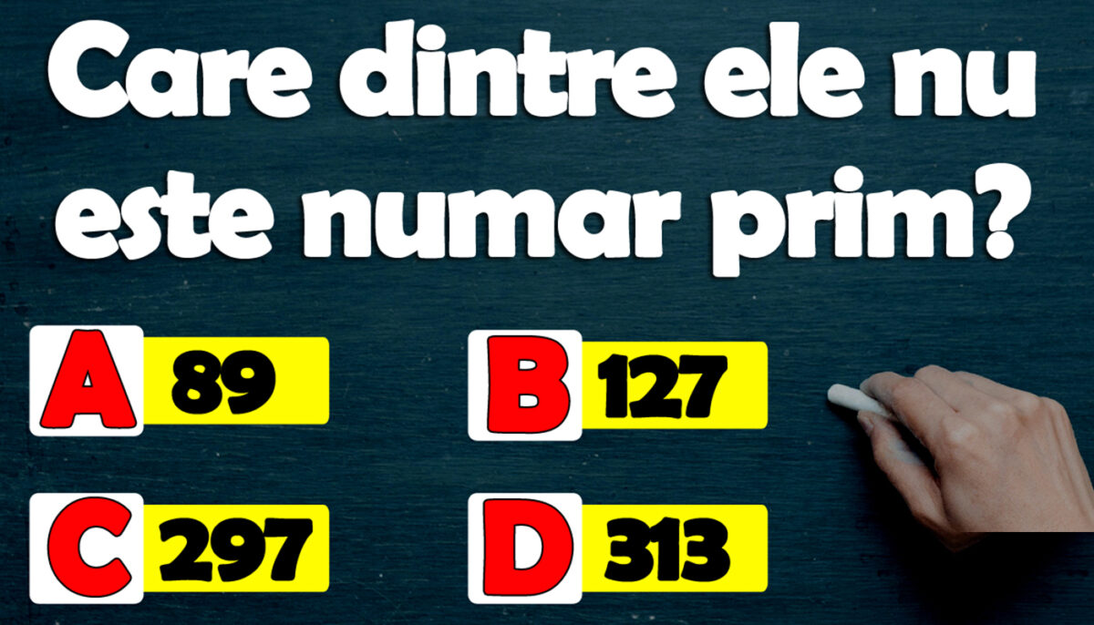 Imagine Stire Test IQ exclusiv pentru genii | Care dintre ele nu e număr prim: 89, 127, 297 și 313? | 2review.ro