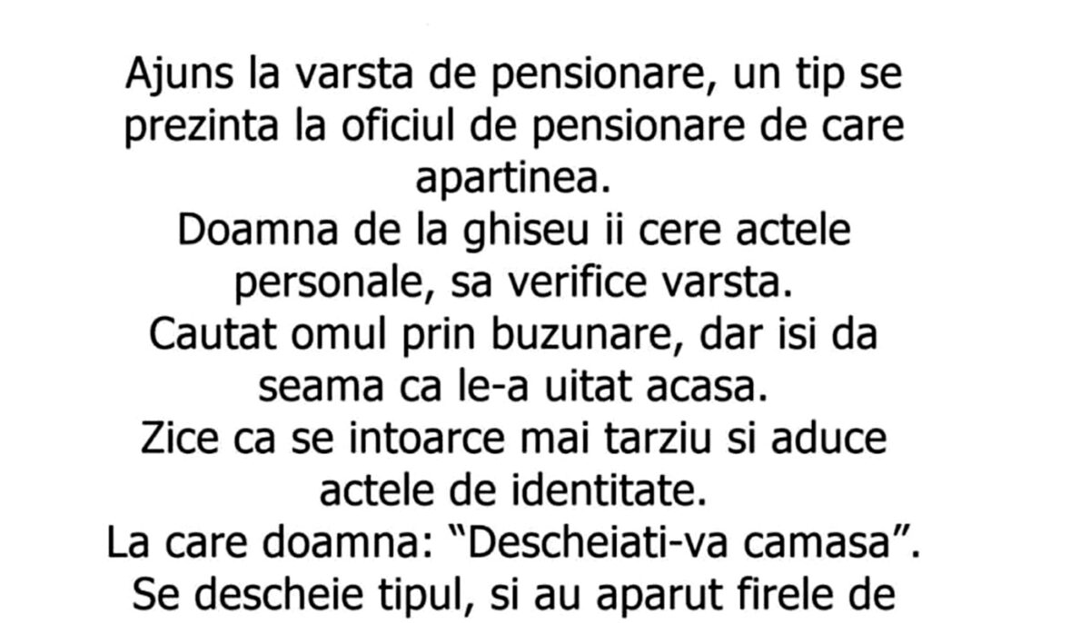 Imagine Stire BANC | Ajuns la vârsta de pensionare, un tip se prezintă la oficiul de care aparține | 2review.ro