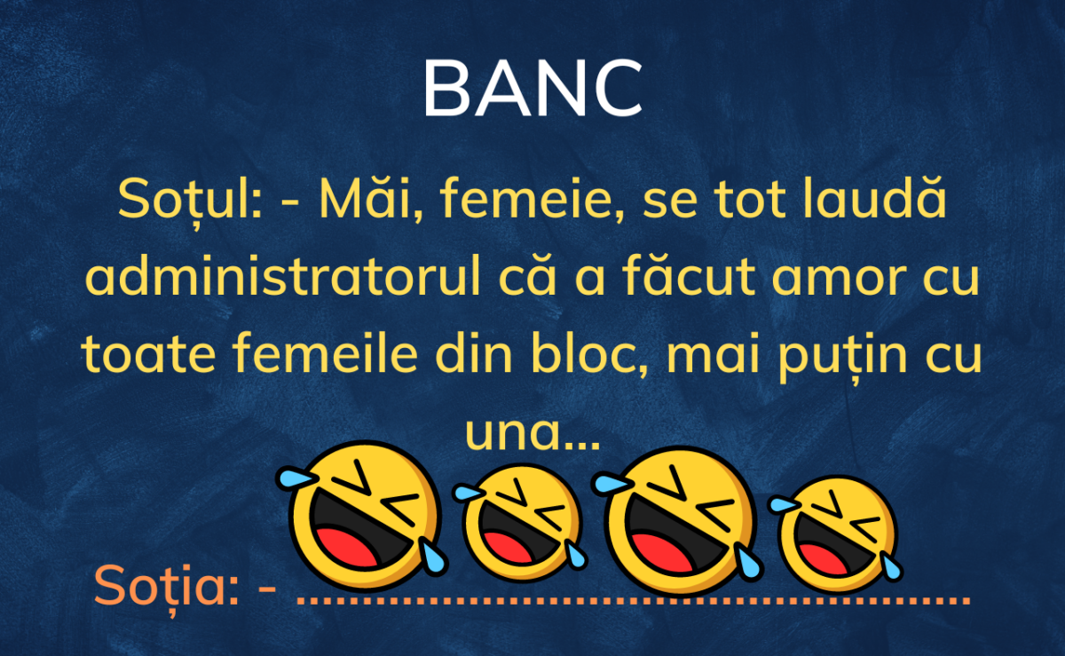 Imagine Stire BANC | „Nevastă, se laudă administratorul că a făcut amor cu toate femeile din bloc” | 2review.ro