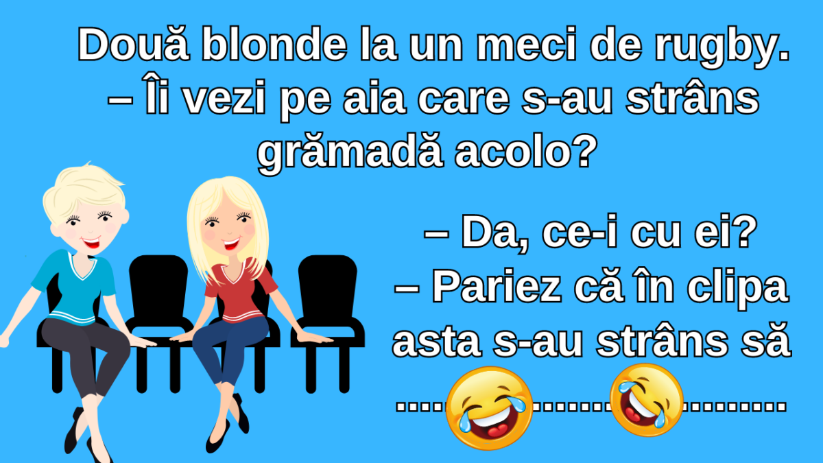 Imagine Stire BANC | Ce discută două blonde la un meci de rugby | 2review.ro