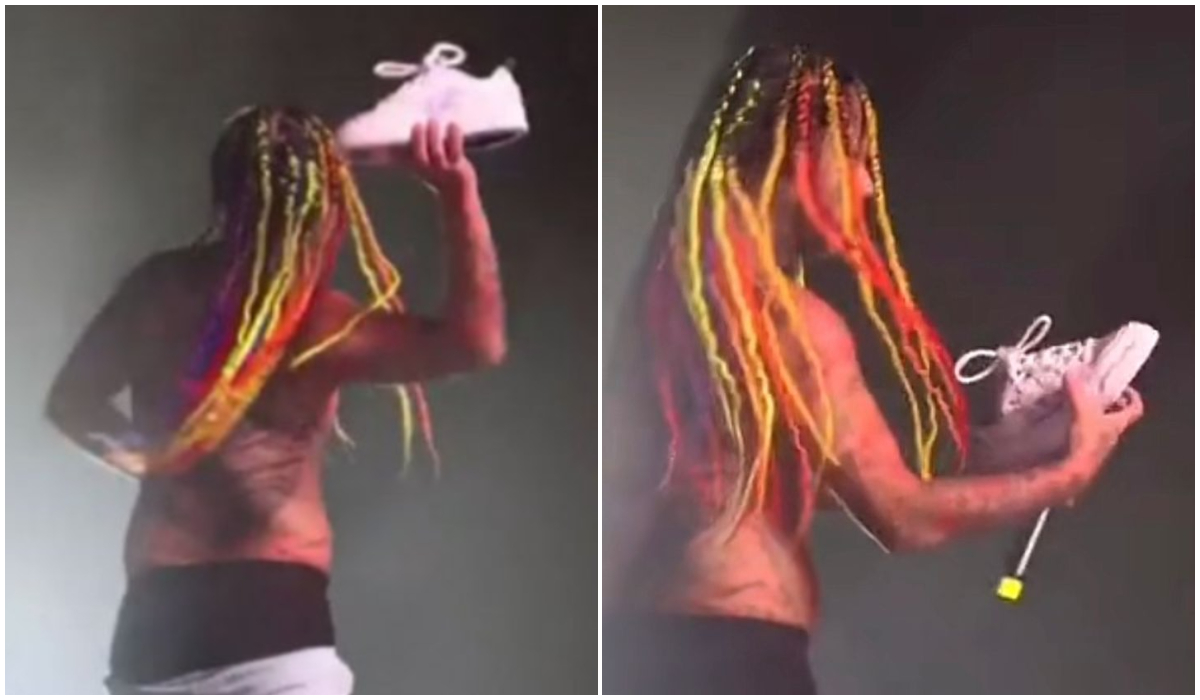 N-o să-ți vină să crezi! Cu cât se vinde pe internet adidasul lui 6ix9ine, aruncat în public la festivalul din Costinești