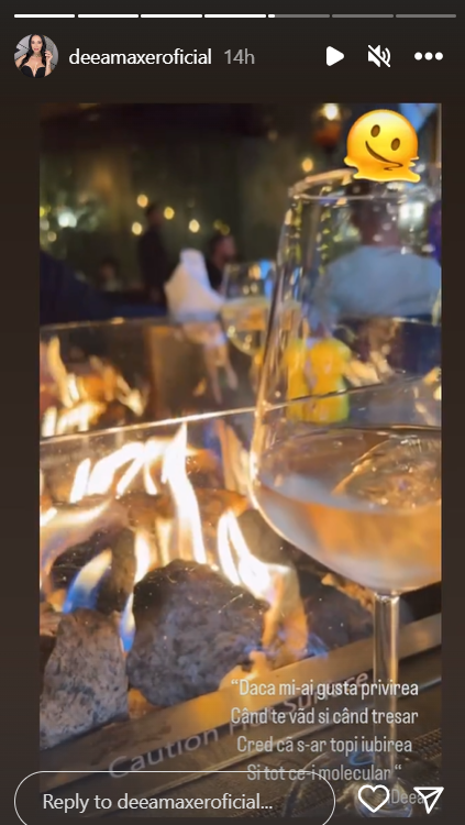 Postarea făcută de Deea Maxer, pe internet/ Foto: Instagram