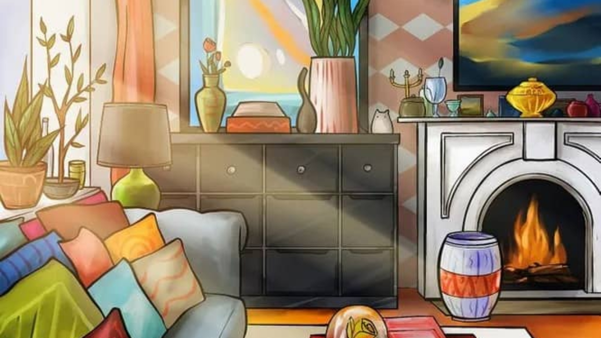 Imagine Stire Iluzie optică | Doar cei mai inteligenţi oameni pot observa o sticlă în living-ul din imagine, în 5 secunde | 2review.ro