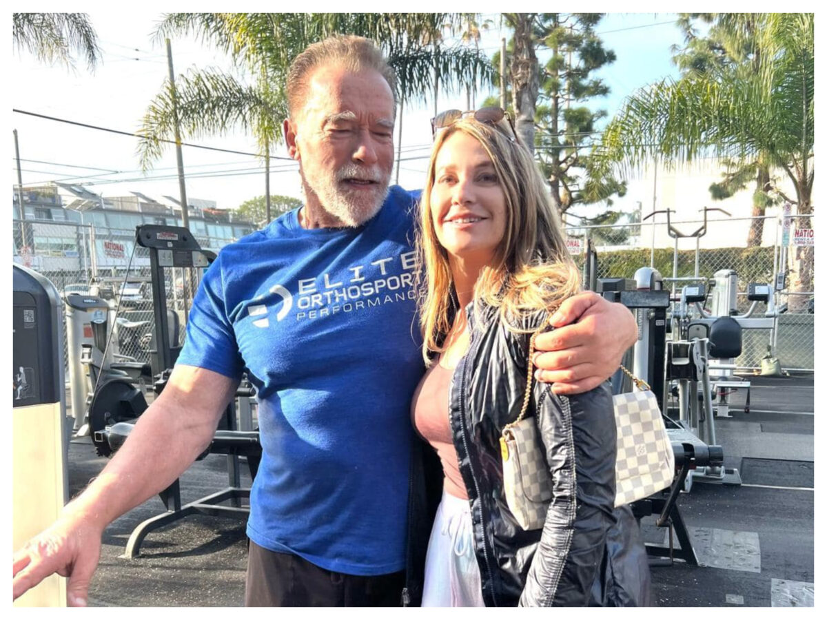 Nadia Comăneci, antrenoare personală pentru Arnold Schwarzenegger. Cum au fost surprinși cei doi