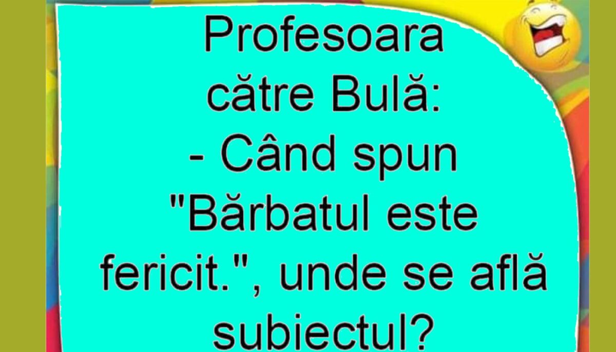 Imagine Stire BANC |  Bulă, la ora de gramatică | 2review.ro