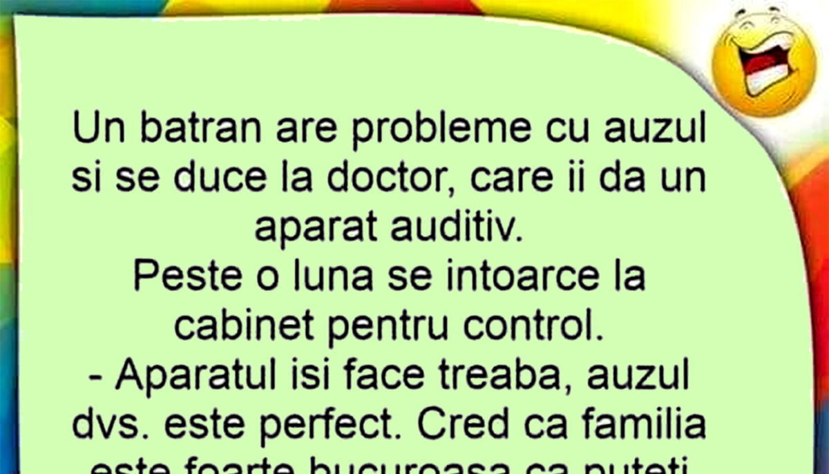 Imagine Stire Bancul începutului de săptămână | Un bătrân își pune aparat auditiv | 2review.ro