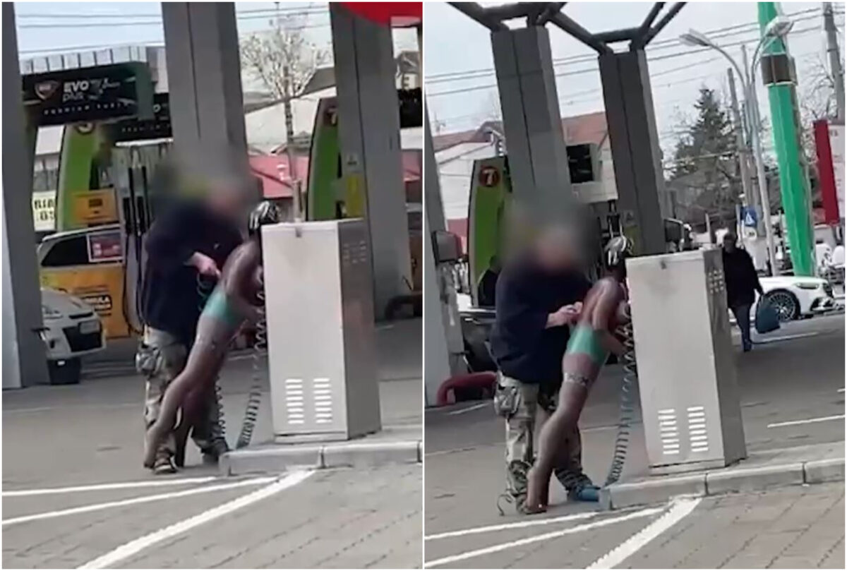 VIDEO FABULOS | Ce a pățit un bărbat care a mers să-și repare femeia gonflabilă la o benzinărie din București. “Băi, nu mai merge!”