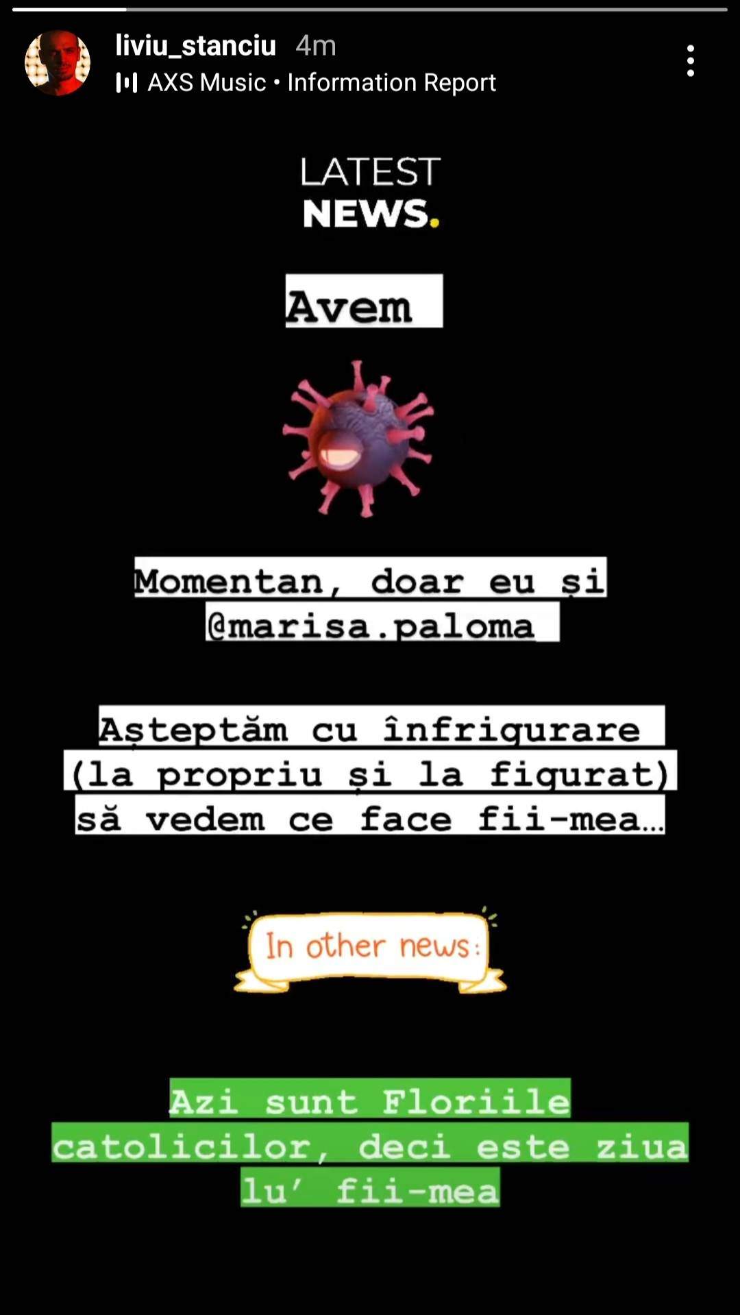Mesajul postat de Liviu Stanciu, soțul Marisei