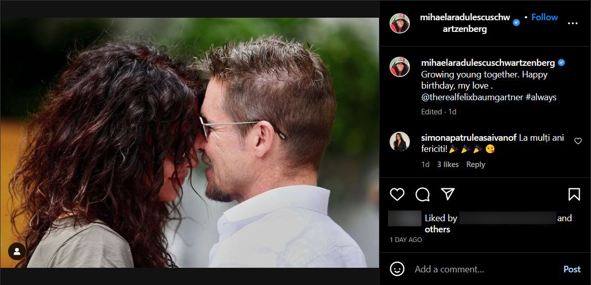 Mihaela Rădulescu i-a făcut o urare iubitului ei, de ziua de naștere / Sursă foto: Instagram