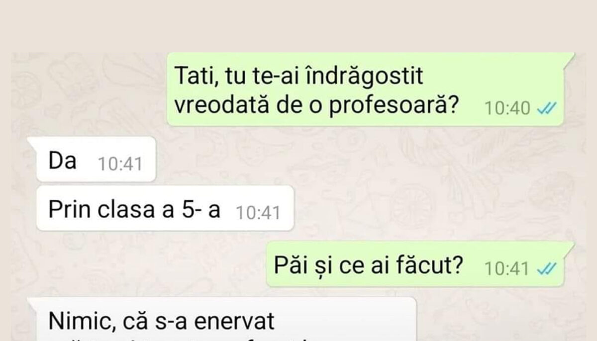 Imagine Stire BANC | „Tati, tu te-ai îndrăgostit vreodată de o profesoară?” | 2review.ro