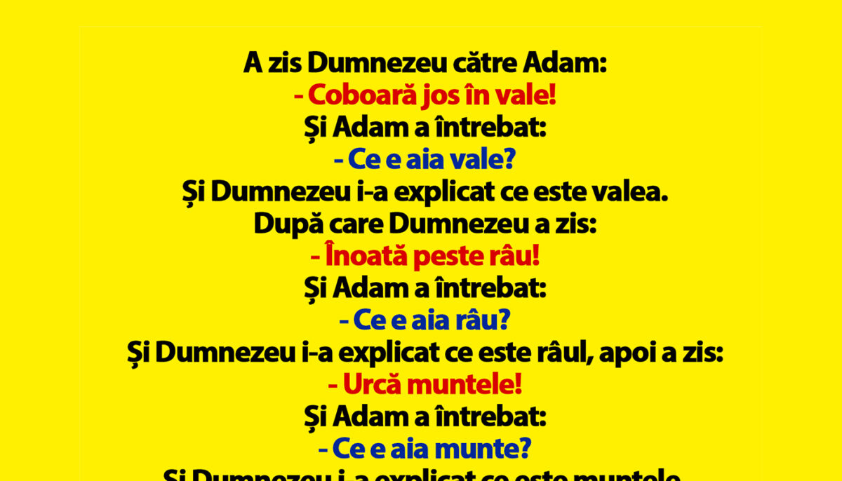 Imagine Stire BANCUL ZILEI | De ce a făcut-o Dumnezeu pe Eva, de fapt | 2review.ro