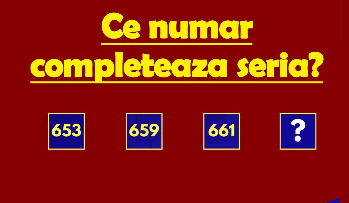 Imagine Stire Test IQ exclusiv pentru genii | Ce număr urmează în seria: 653, 659, 661? | 2review.ro