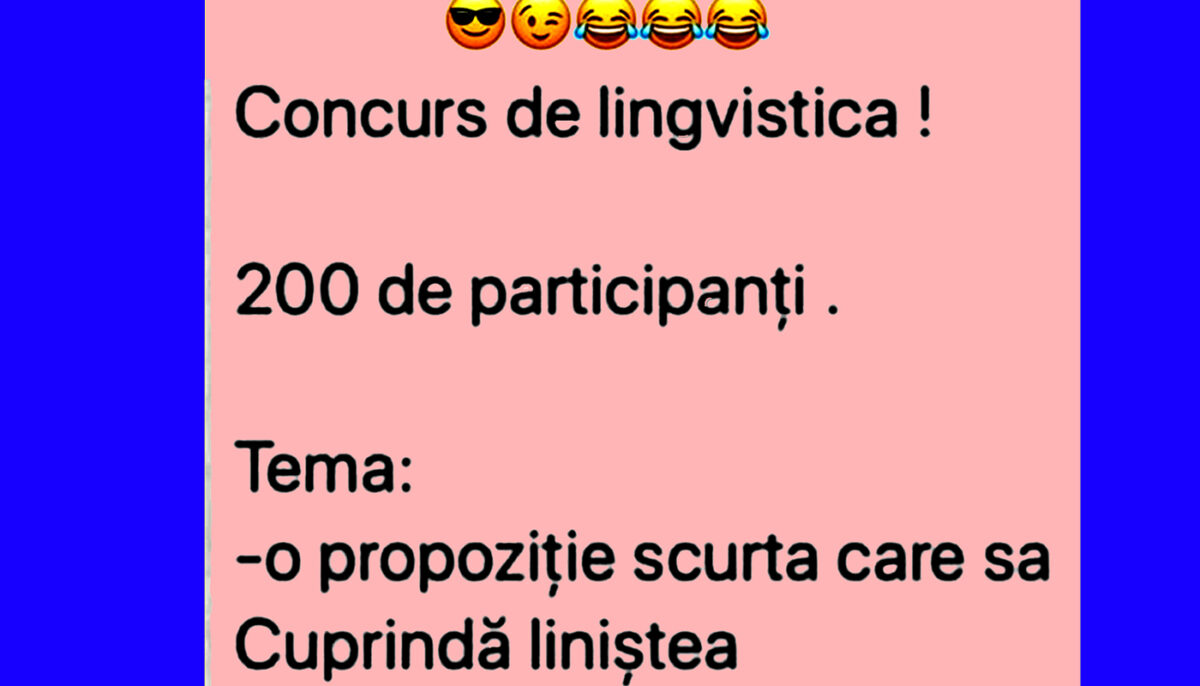 Imagine Stire Bancul începutului de săptămână | Concurs de lingvistică | 2review.ro