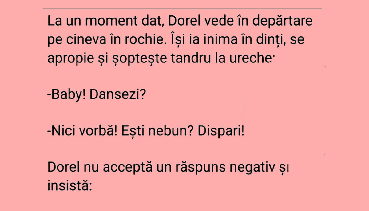 Imagine Stire Bancul de weekend | Cum agață Dorel: „Baby, dansezi?” | 2review.ro