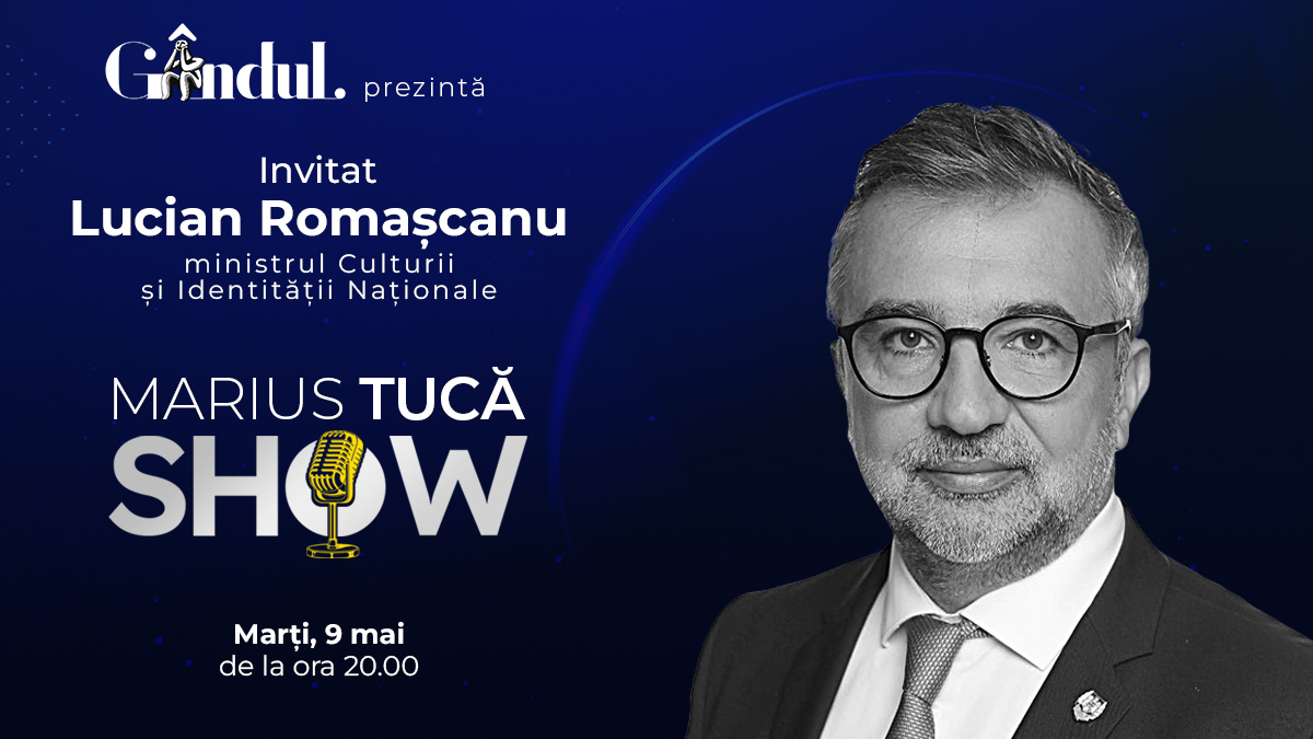 Imagine Stire Marius Tucă Show începe marți, 9 mai, de la ora 20.00, live pe gândul.ro. Invitat: Lucian Romașcanu | 2review.ro
