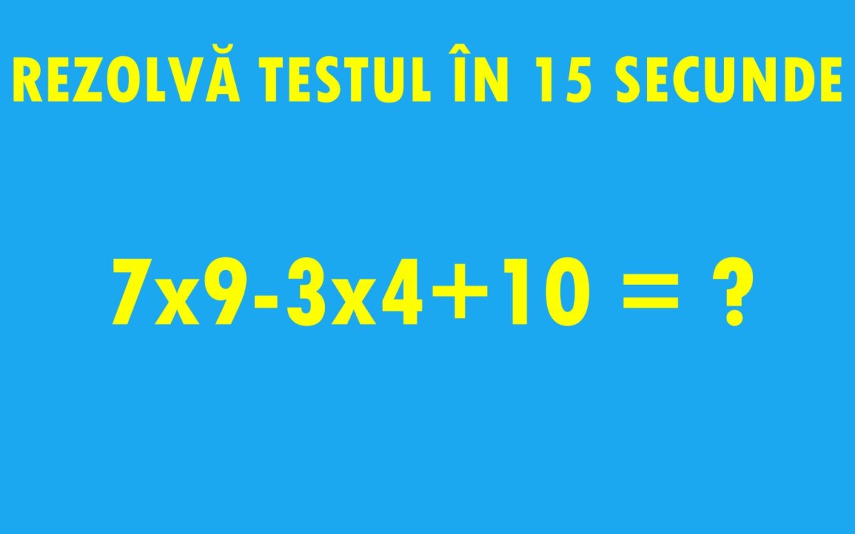 Imagine Stire TEST IQ | Doar geniile pot rezolva testul în mai puțin de 15 secunde | 2review.ro
