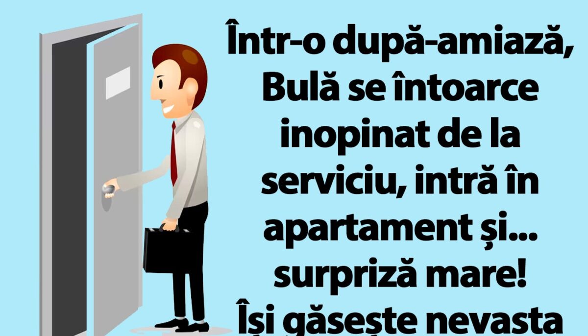 Imagine Stire BANC | Bulă se întoarce inopinat și-și găsește nevasta în pat, cu altul | 2review.ro