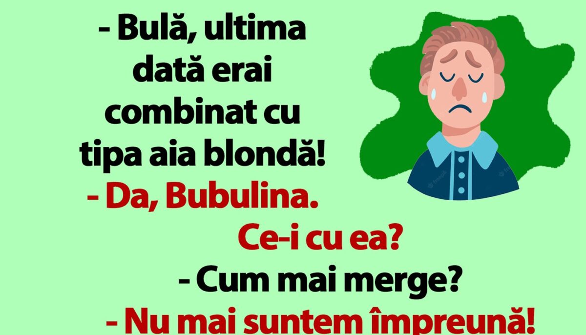 Imagine Stire BANC | Bulă e trist: „Mi-a interzis doctorul s-o mai fac cu Bubulina!” | 2review.ro