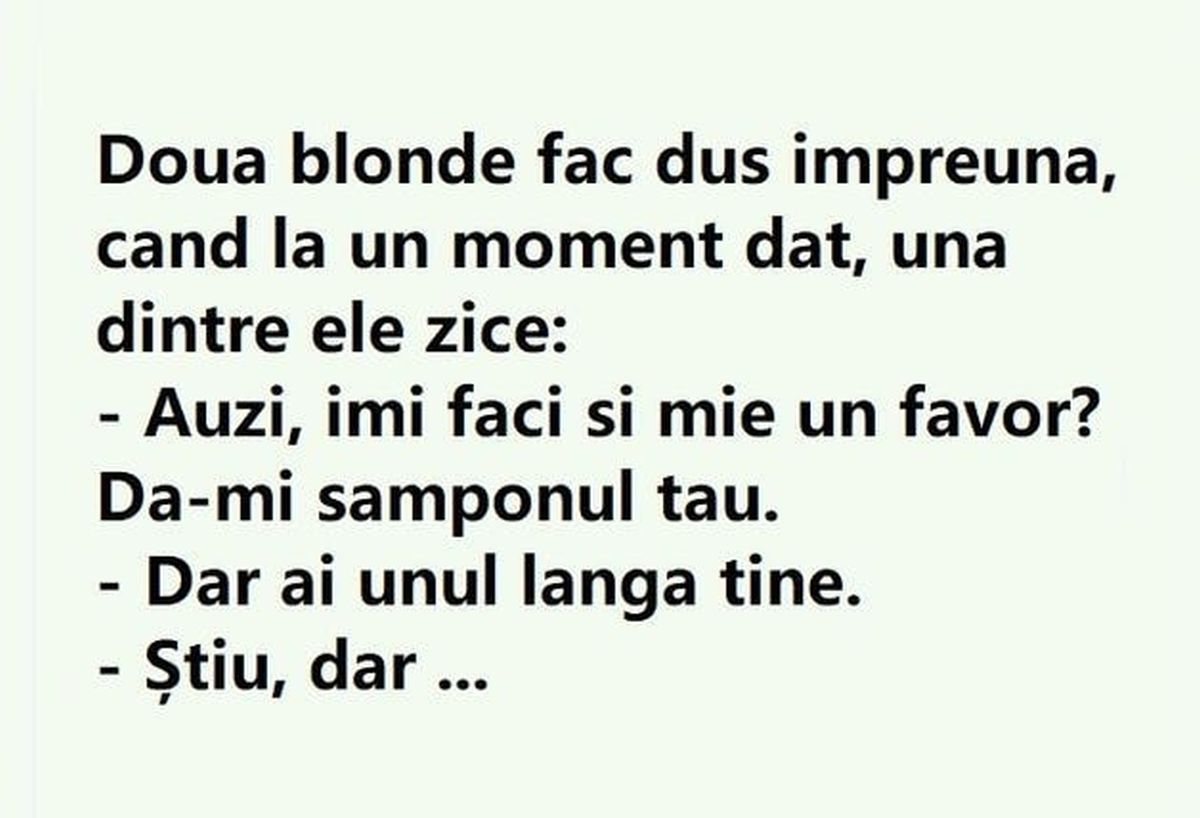 Imagine Stire BANCUL DE VINERI | Două blonde fac duș împreună: „Îmi dai și mie șamponul?” | 2review.ro