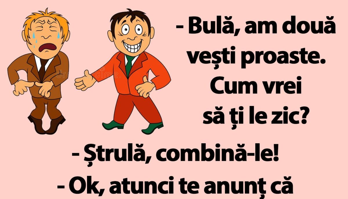 Imagine Stire BANC | „Bulă, am două vești proaste. Cum vrei să ți le zic?” | 2review.ro
