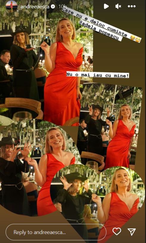 Andreea Esca și Adela Popescu, la nunta Ginuței cu Smiley