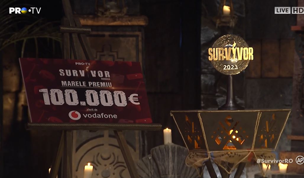 Trofeul și premiul de 100.000 de euro de la Survivor România